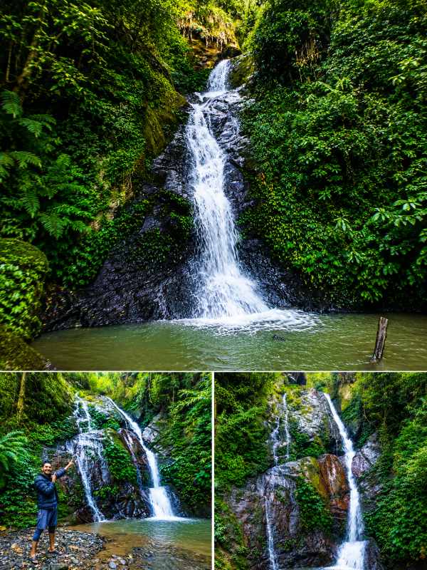 waterfall near langtang view farm stay