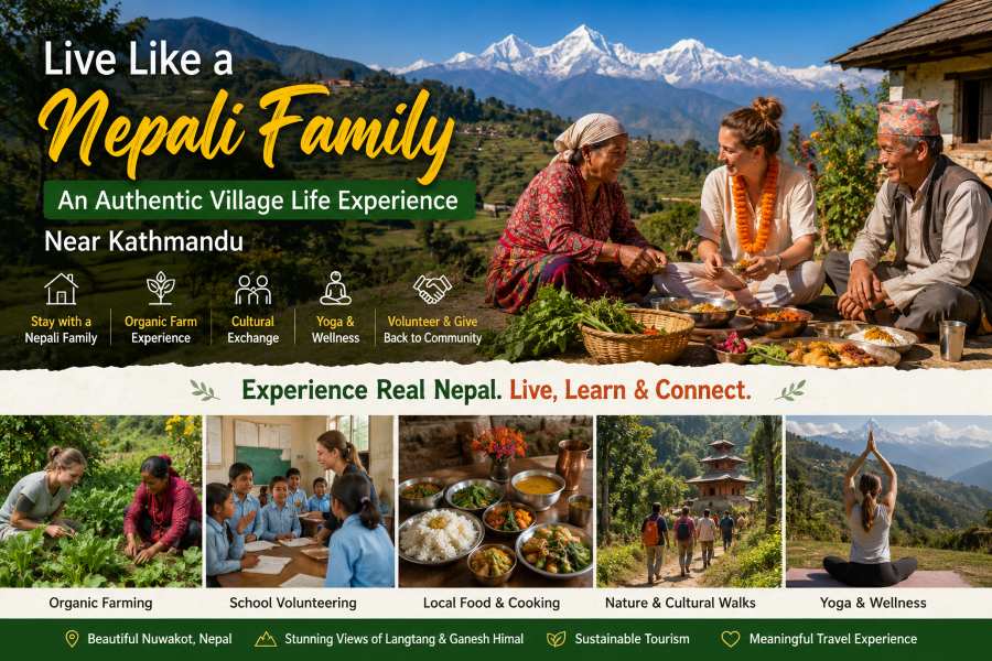 LIve with Nepali Family near kathandu